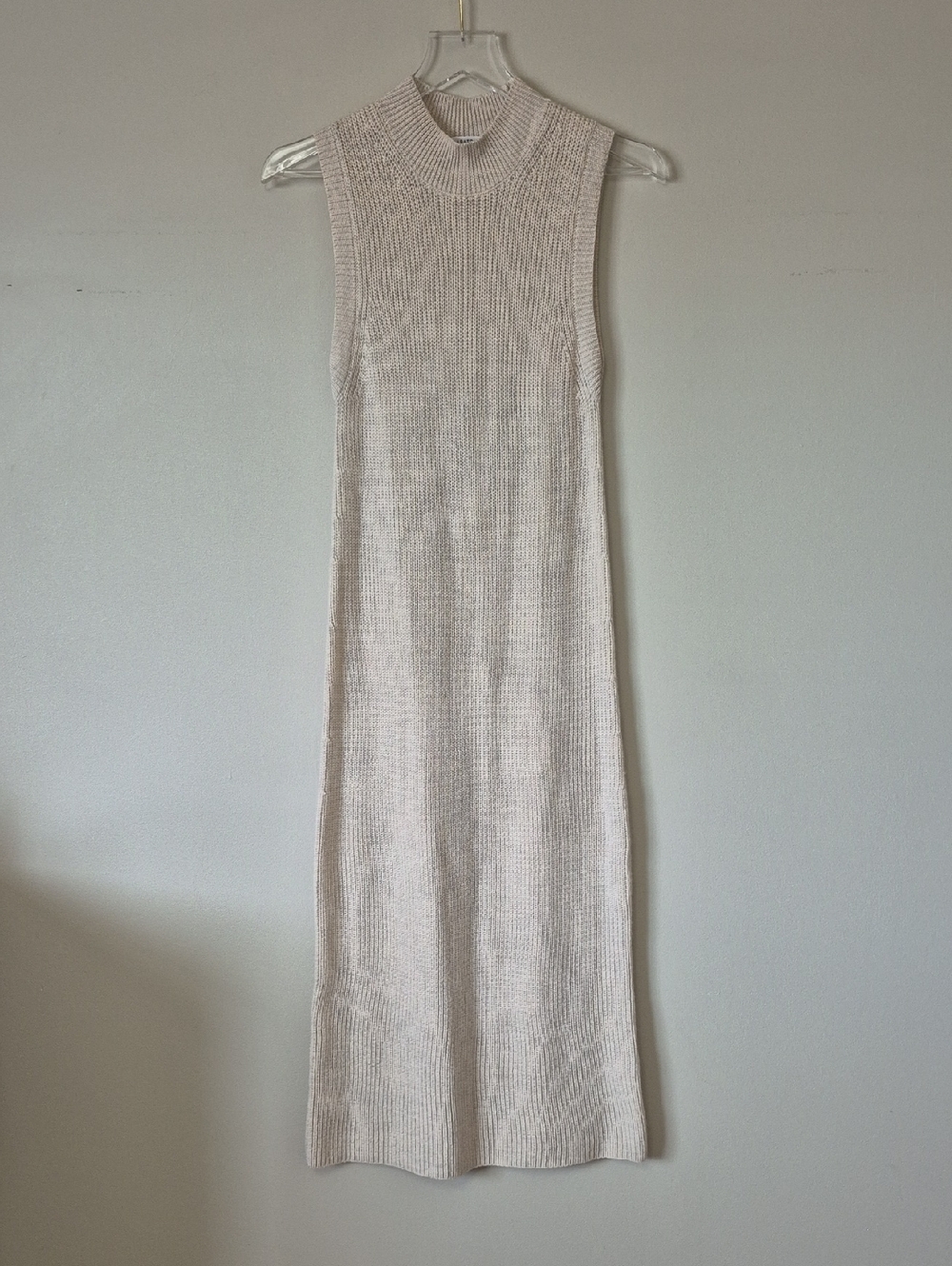 Arizia Babaton Aesthetica Dress Merino Wool Midi Dress, S Cream Minimalist - Picture 2 of 11